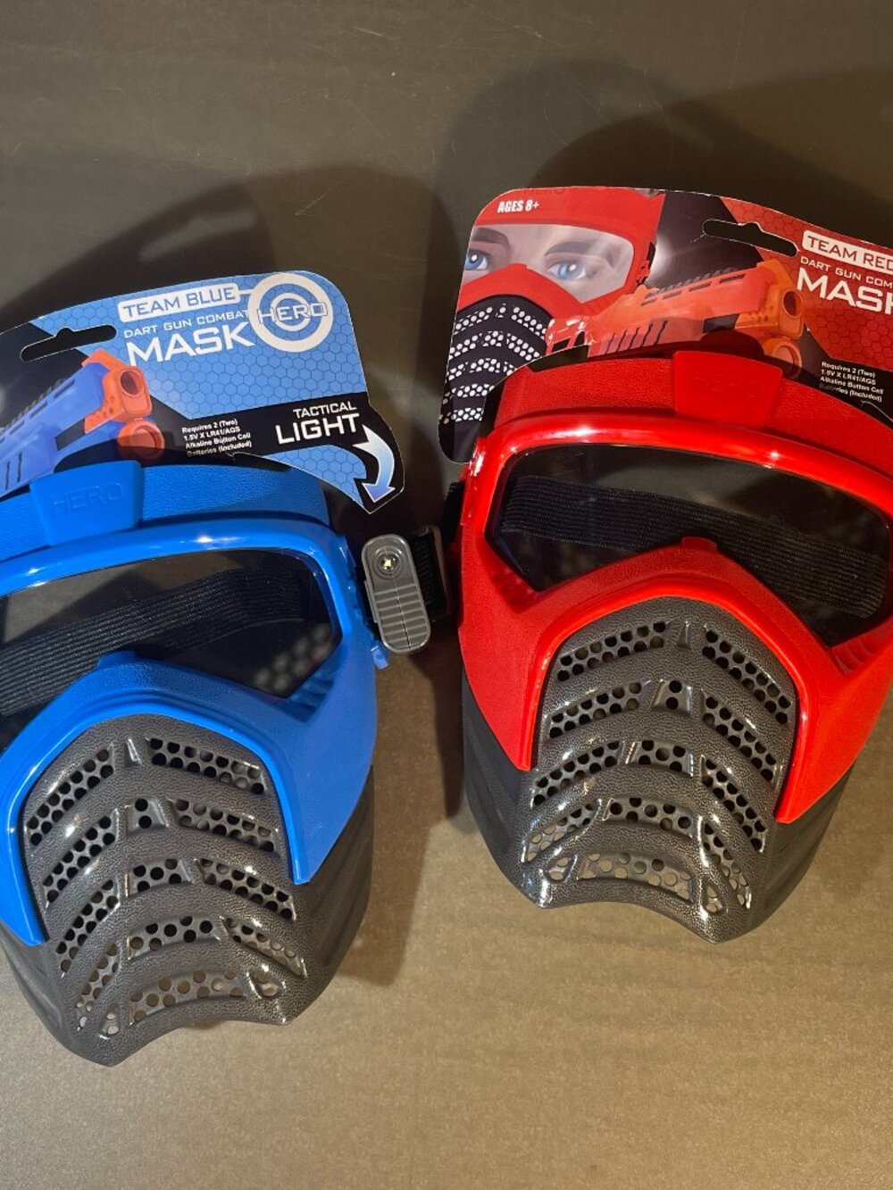 Hero Combat Mask Adjustable w/LED Light Ages 8+ 1 Red and 1 Blue (#1990)